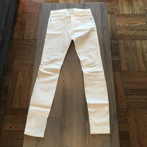 Current Elliott coated white skinnies